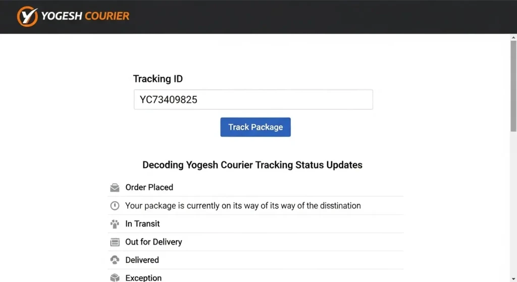 Decoding Yogesh Courier Tracking Status Updates