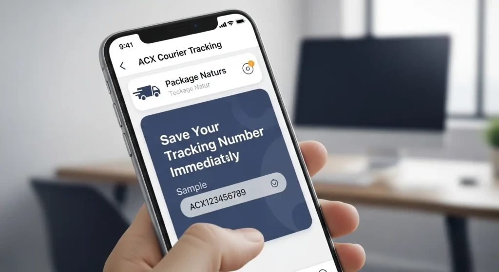 Save Your Tracking Number Immediately