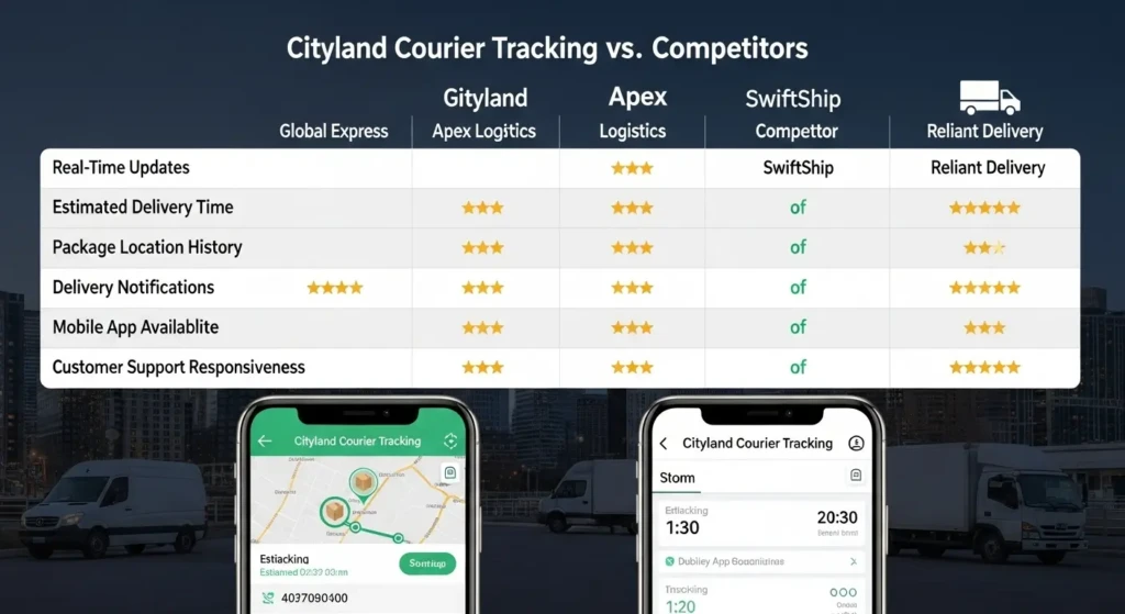 Cityland Courier Tracking vs. Competitors